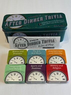 After Dinner Trivia Game by Hacche Ages 14 and Up For 2 or more Players NOB